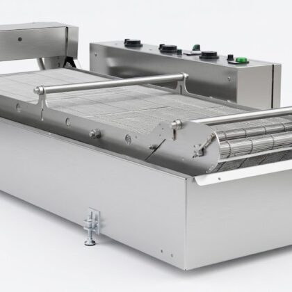 Continuous fryer with dual conveyors